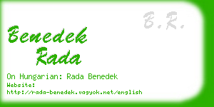 benedek rada business card